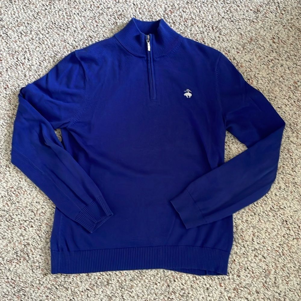 Brooks Brothers Royal Blue Half-Zip Sweater